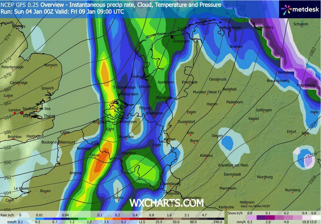 GFS komt alleen met regen