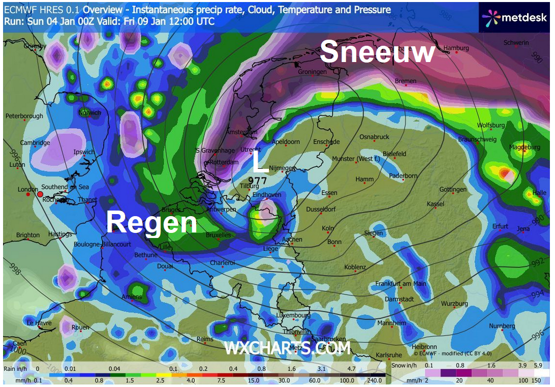 EC komt met veel sneeuw in het noorden