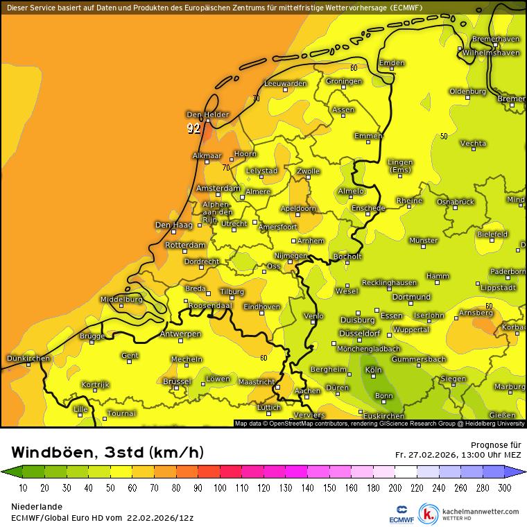 Voor nu lijkt het vooral in de kuststreken onstuimig te gaan worden